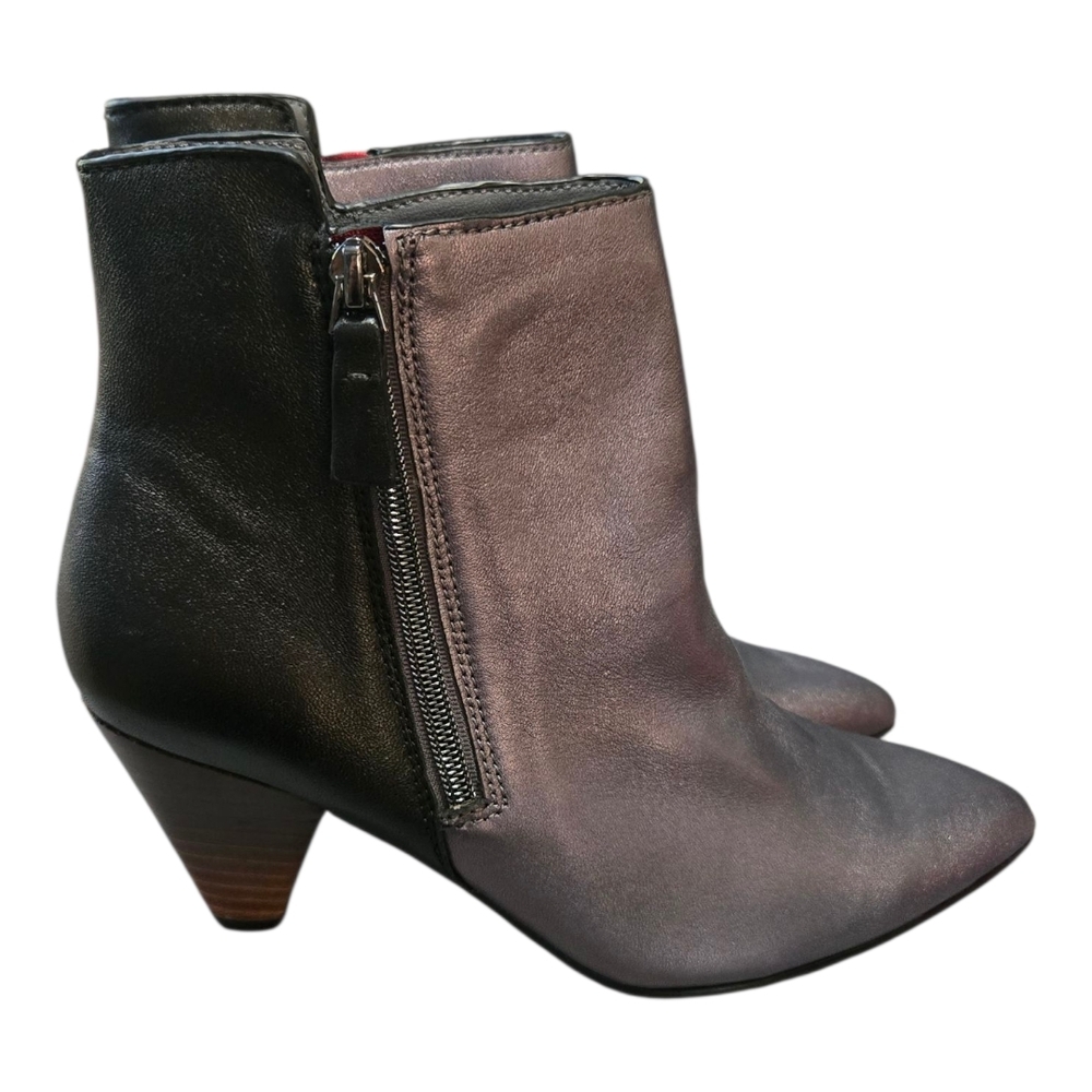 ARGO Elegant Naked Feet Black and Gray Ankle Booties, SIZE 7.5